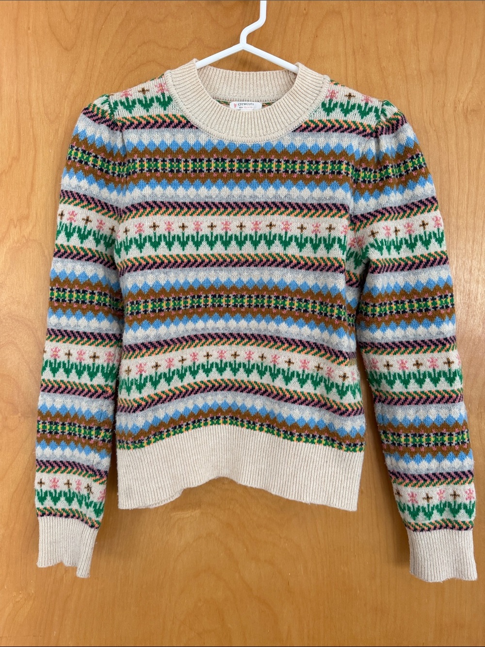 J Crew Girls Fair Isle Crewneck Sweater